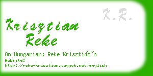 krisztian reke business card